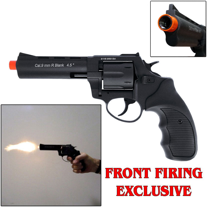 Zoraki R1 Black 4.5" Front Fire - 9mm Blank Gun Revolver - Tophatter's Weapons'N'Deals Blank Firing Replica Guns - Tophatter Daily Deals