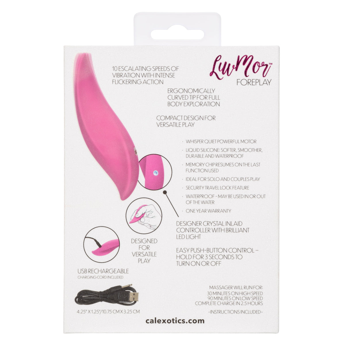 LuvMor Foreplay Pink Liquid Silicone 10 Speed Vibrator > Vibrators > Mini Vibrators - Tophatter Daily Deals