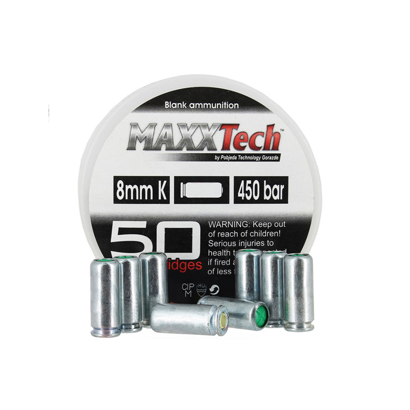 8mm K Blank Ammo - 50 Rd Box - Tophatter's Weapons'N'Deals Blank Ammunition - Tophatter Daily Deals