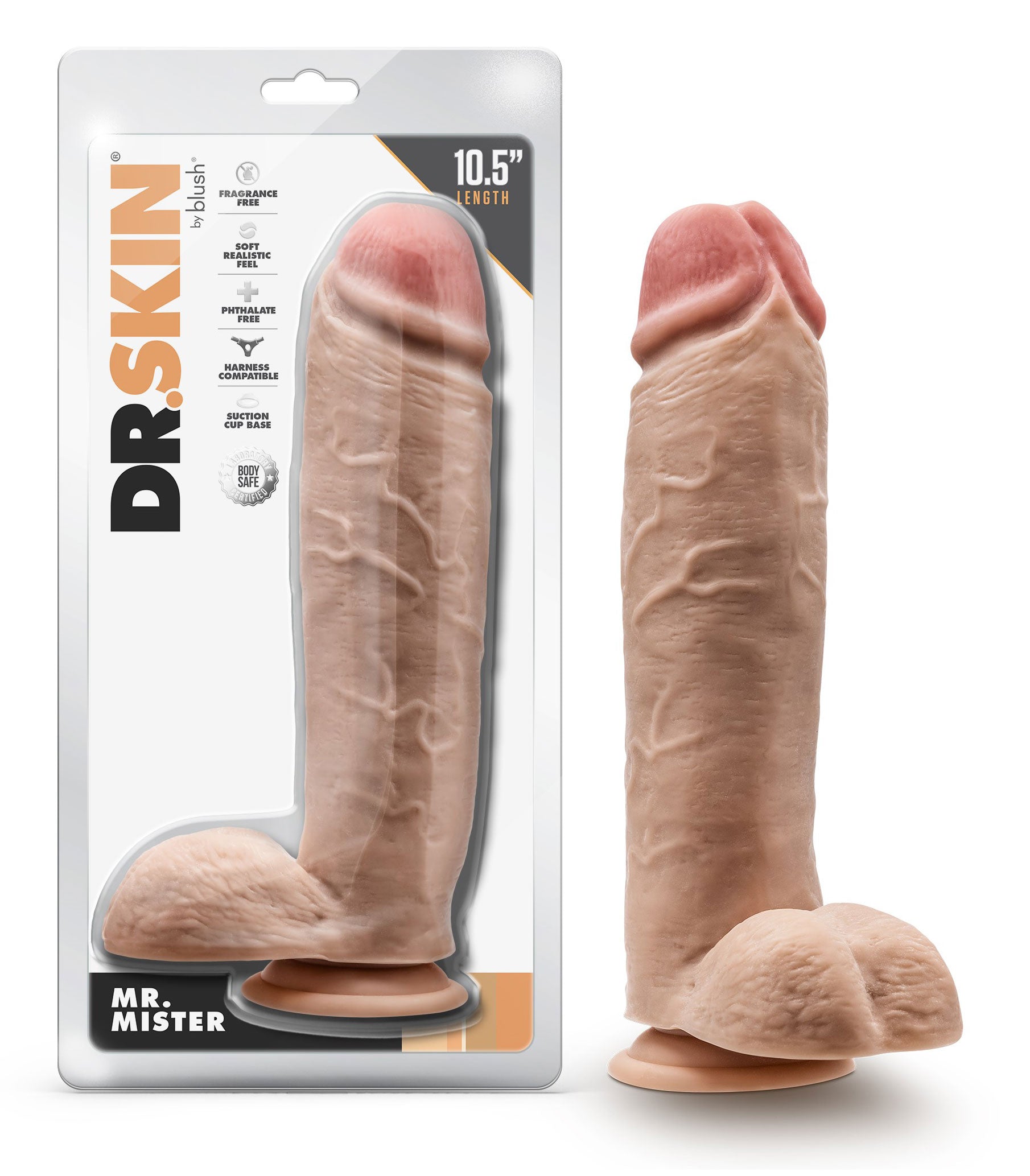 Dr Skin Mr Mister 10.5 Inch Realistic Dildo With Suction Base > Dildos > Large Dildos - Tophatter Daily Deals