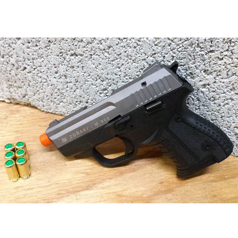 Zoraki 906 Silver - Front Firing 9mm Blank Gun - Tophatter's Weapons'N'Deals Blank Firing Replica Guns - Tophatter Daily Deals