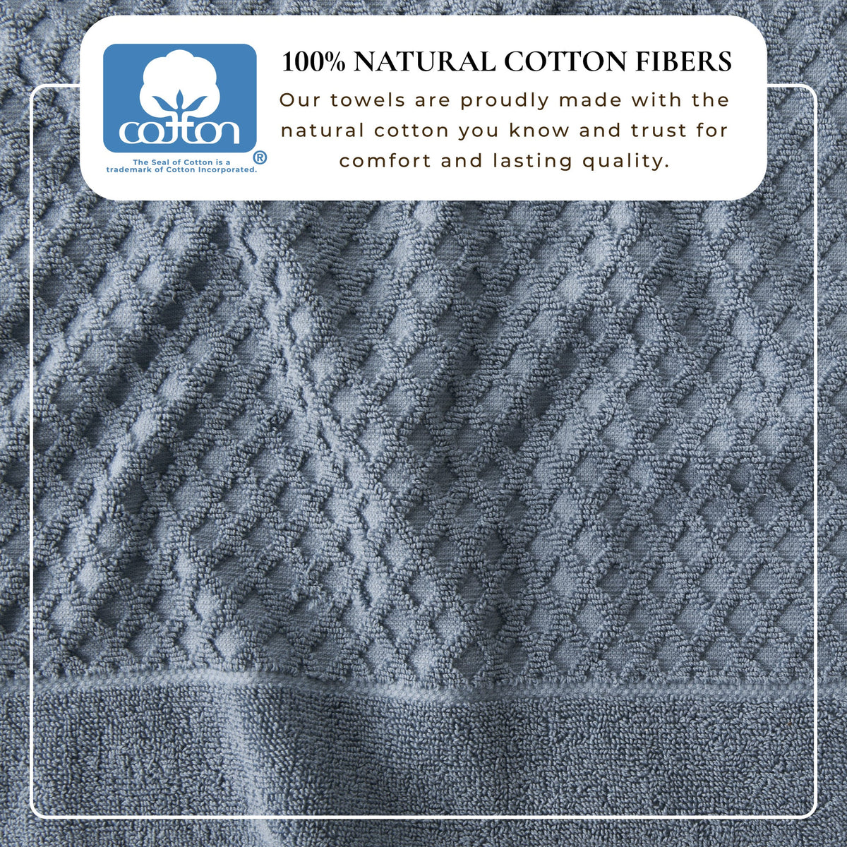 Cotton Diamond Waffle Weave Bath Towel Set - Grayson Collection Bath - Tophatter Daily Deals