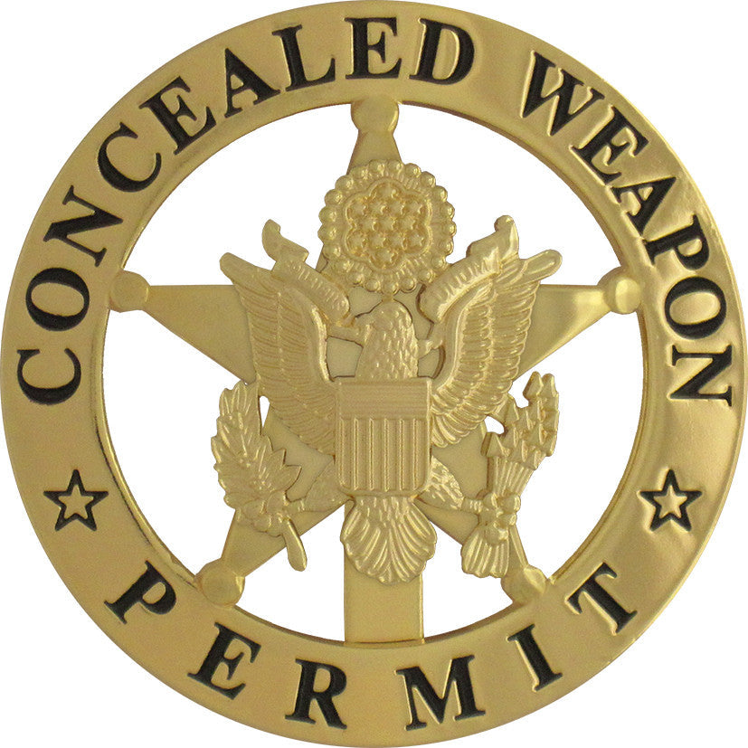 Marshal Style Concealed Weapon Permit Badge Set - Tophatter's Weapons'N'Deals Badges - Tophatter Daily Deals