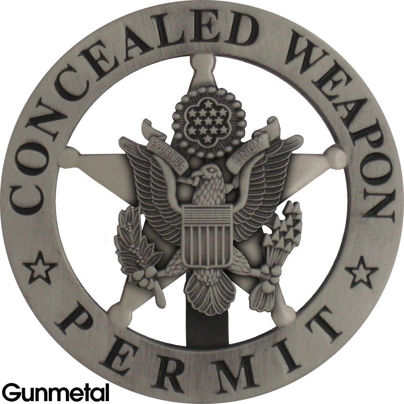 Marshal Style Concealed Weapon Permit Badge Set - Tophatter's Weapons'N'Deals Badges - Tophatter Daily Deals