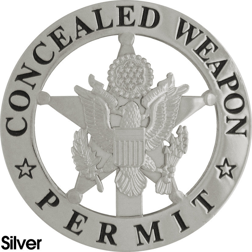 Marshal Style Concealed Weapon Permit Badge Set - Tophatter's Weapons'N'Deals Badges - Tophatter Daily Deals