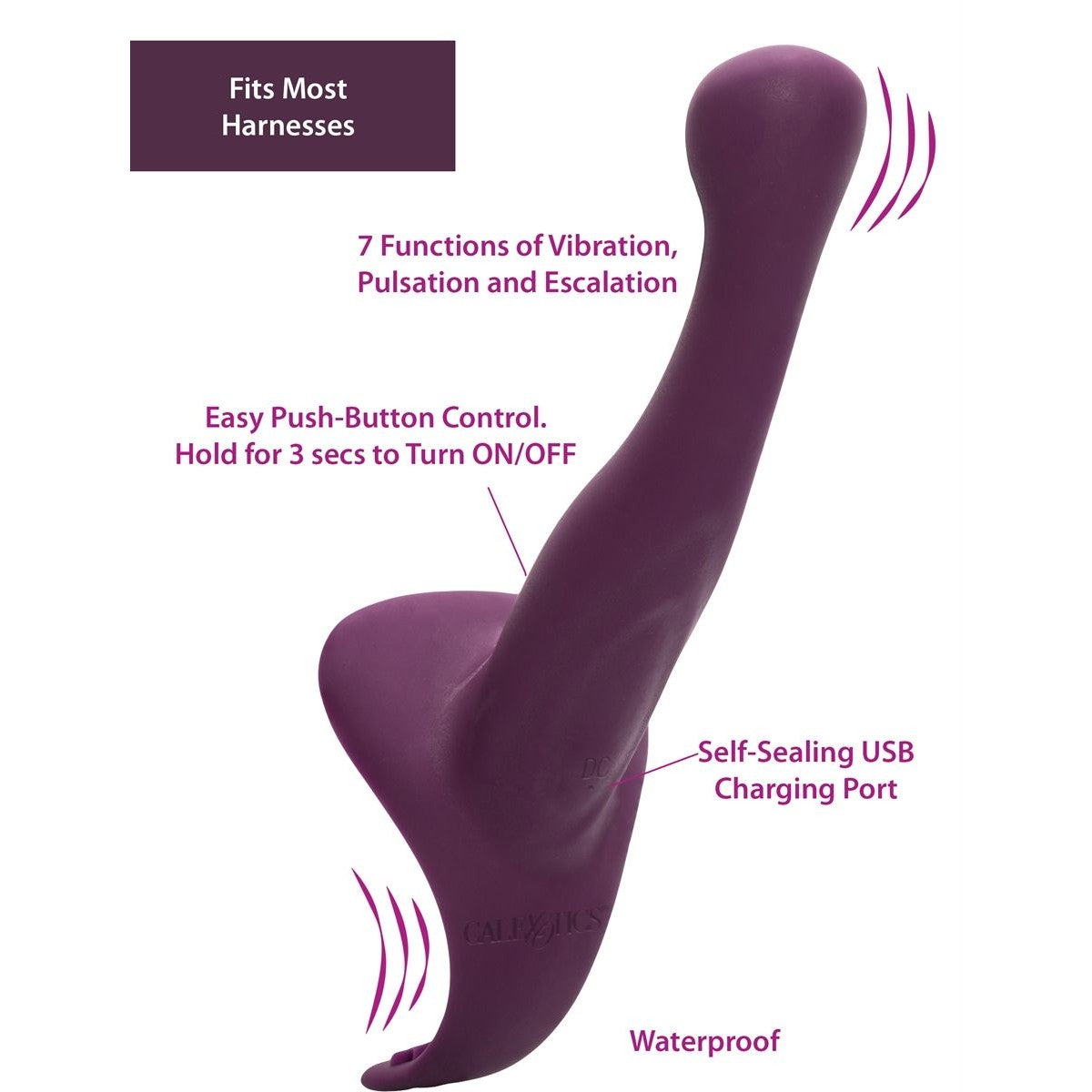ME2 Vibrating Strap-On Ready Probe in Purple Vibrating Strap-On Probe - Tophatter Daily Deals