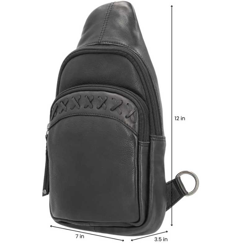 Taylor Leather Conceal Carry Sling Backpack Purse Handgun Purses - Tophatter Daily Deals