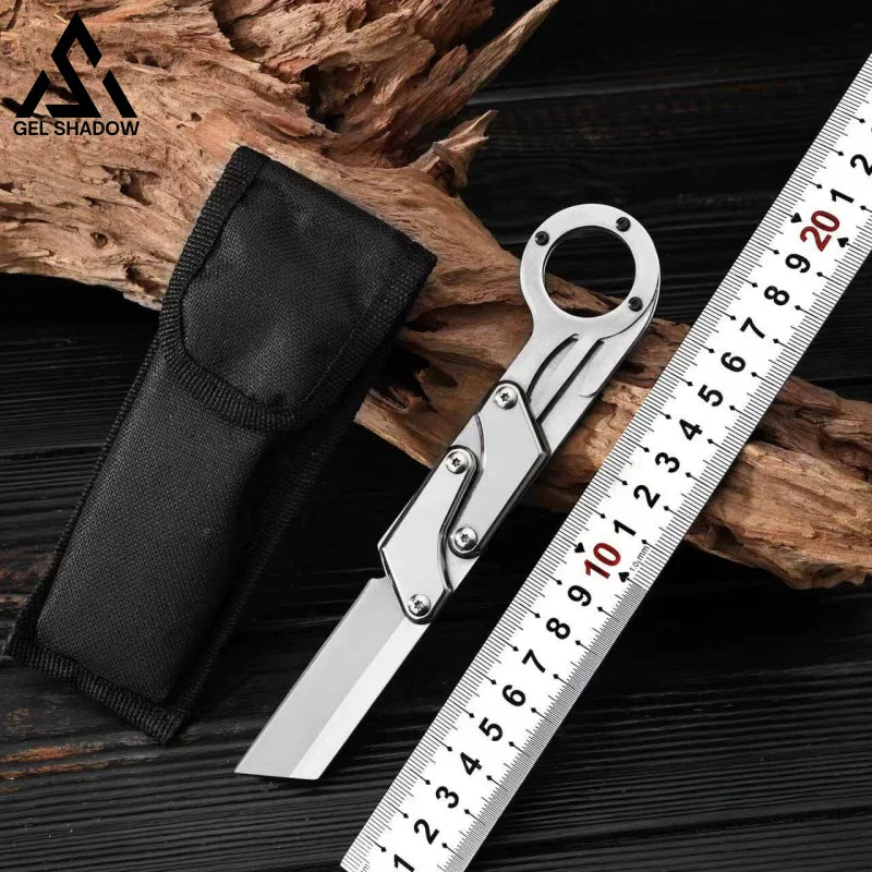 Mechanical folding EDC Knife-GS16 Silver Pocket Knives - Tophatter Daily Deals