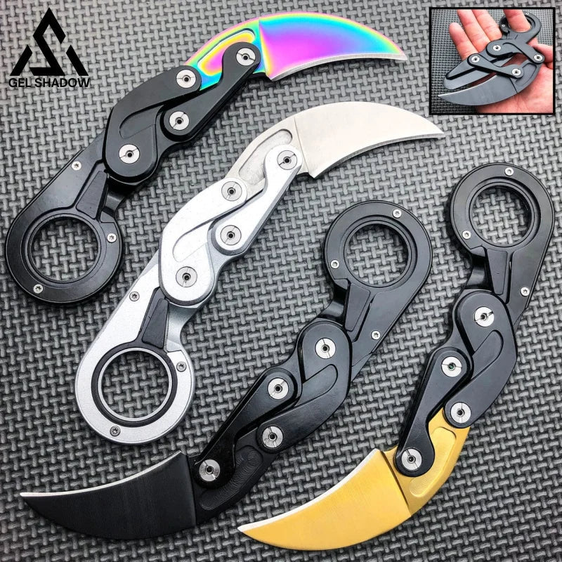 Mechanical folding Karambit Knife-GS41 Pocket Knives - Tophatter Daily Deals