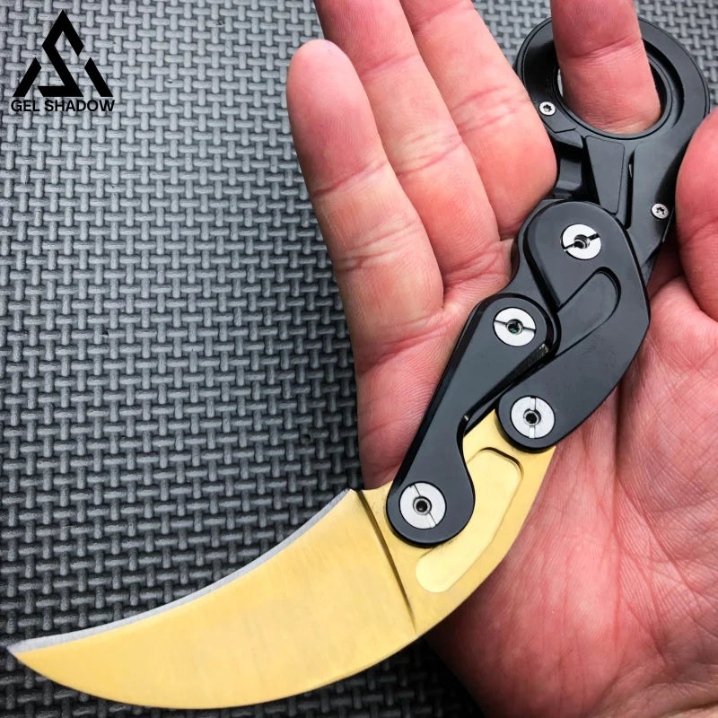 Mechanical folding Karambit Knife-GS41 Pocket Knives - Tophatter Daily Deals