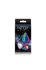 NS Novelties - Rear Assets - Aluminum Heart Butt Plug - Multicolour/Clear - 3.25 Inch Sex Toy - Tophatter Daily Deals