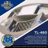 Med-Pat TL-460 Trimline Landline Phone – Wall Mount, Volume Boost, Lighted Ring for Seniors Phone Mounts & Holders - Tophatter Daily Deals
