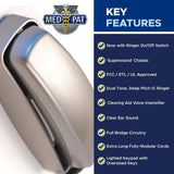 Med-Pat TL-460 Trimline Landline Phone – Wall Mount, Volume Boost, Lighted Ring for Seniors Phone Mounts & Holders - Tophatter Daily Deals