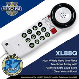 Med-Pat XL88Q One-Piece Phone – Extra-Loud Volume, Visual Ring, Water-Resistant, Hearing Aid Compatible Cell Phones - Tophatter Daily Deals