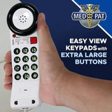 Med-Pat XL88Q One-Piece Phone – Extra-Loud Volume, Visual Ring, Water-Resistant, Hearing Aid Compatible Cell Phones - Tophatter Daily Deals