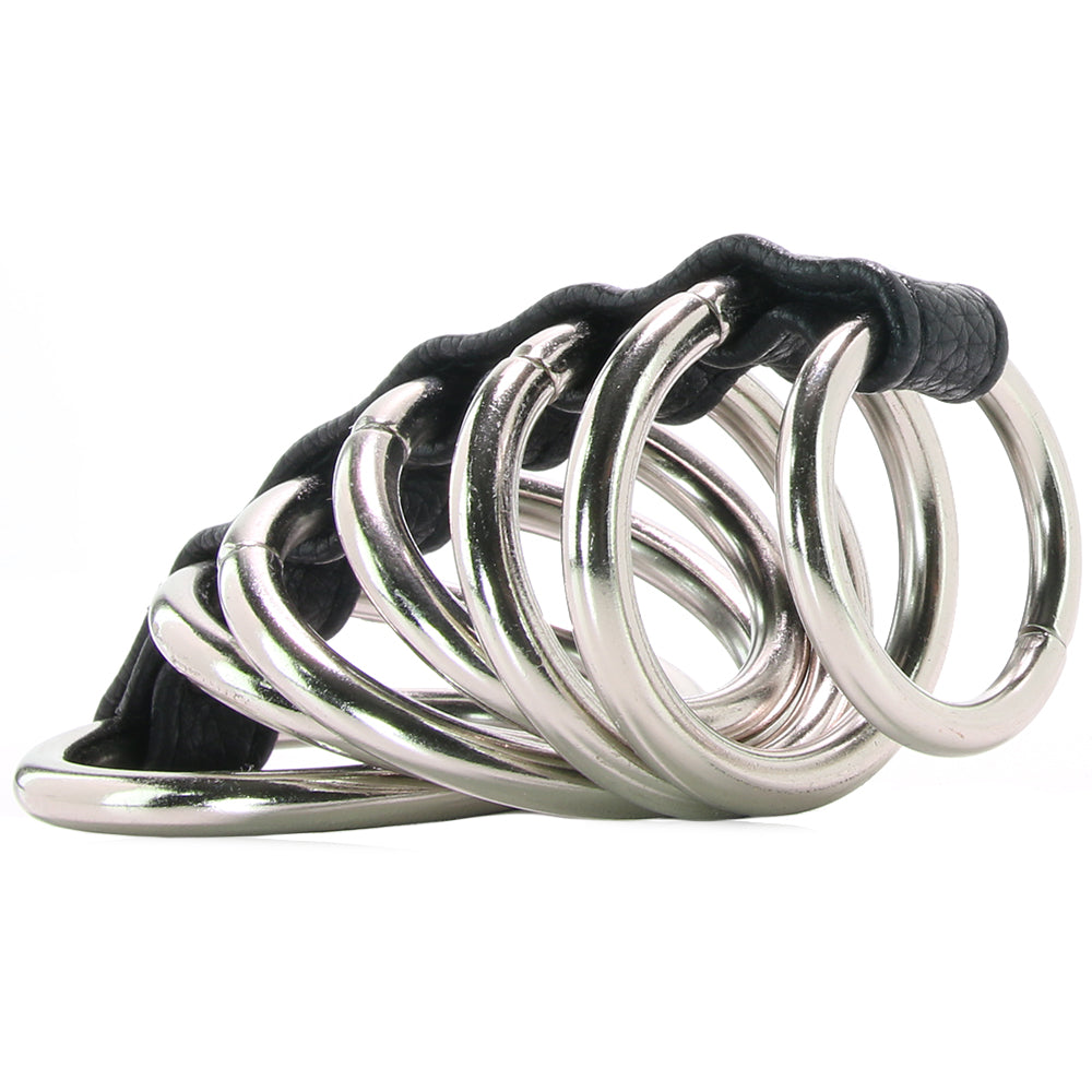 Blue Line 7 Ring Gates of Hell Cock Cage Bondage and Fetish > Tools & Accessories - Tophatter Daily Deals