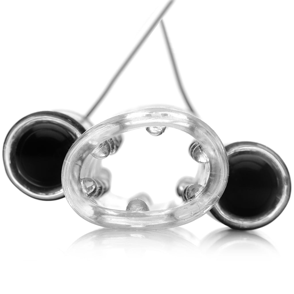 Trinity Men Dual Vibrating Cock Teaser Cock Rings - Tophatter Daily Deals
