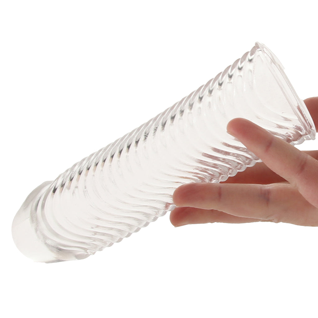 Blue Line 6.5 Inch Wavy Ribbed Penis Extension Sleeve Male Enhancement > Extenders and Sleeves - Tophatter Daily Deals