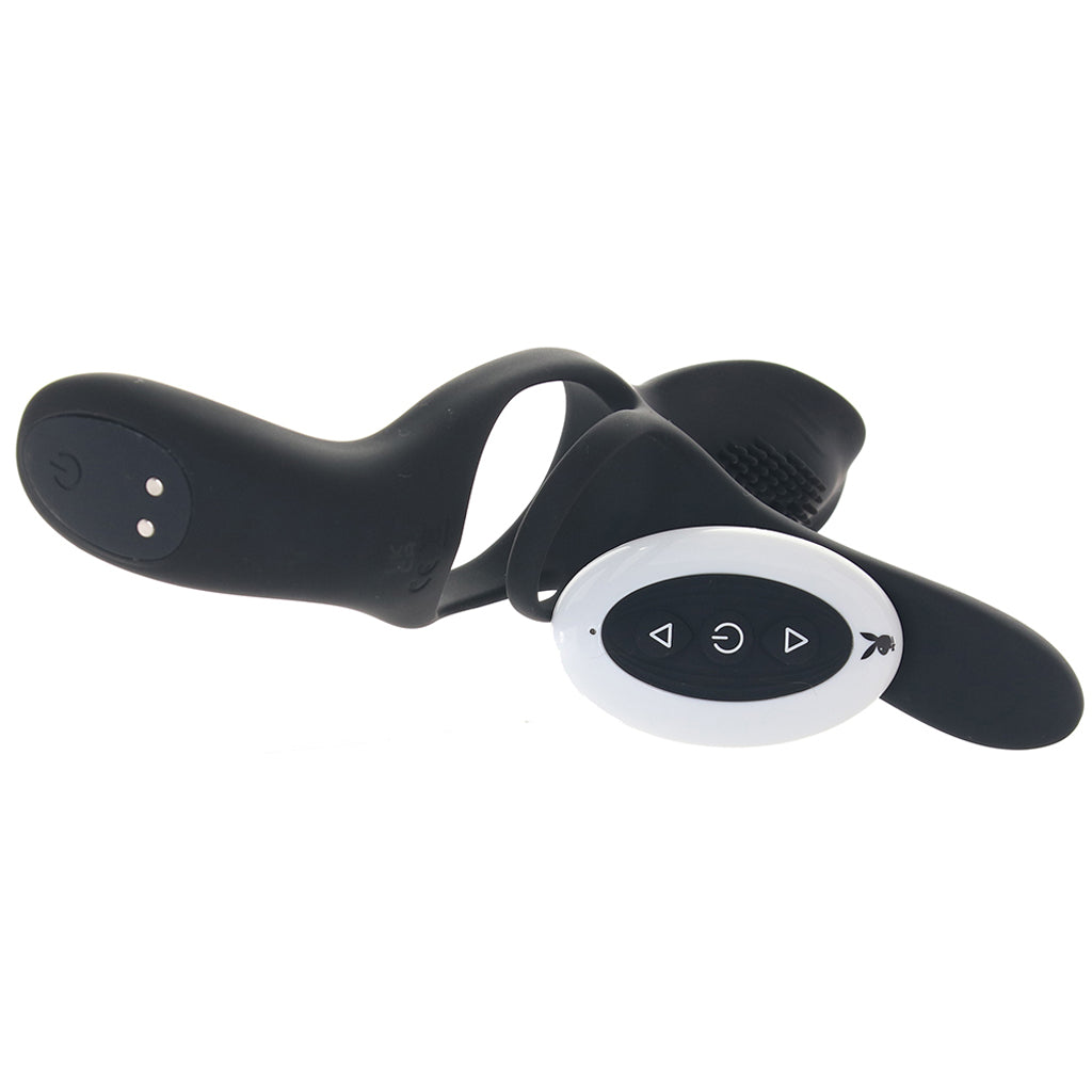 Playboy The 3 Way Vibrating Cock Ring - Tophatter's Vibrator Deals Online Cock Rings - Tophatter Daily Deals