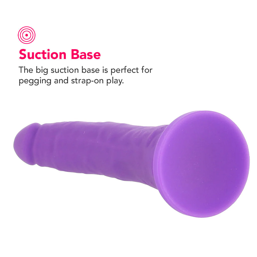 PinkCherry Premium 6.5 Inch Purple Silicone Realistic Dildo - Tophatter's Adult Sex Toys Online Dildo Sex Toys > Realistic Dildos - Tophatter Daily Deals