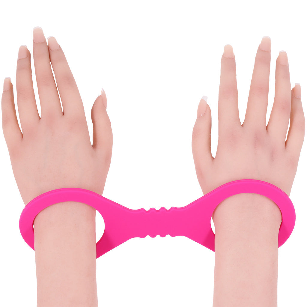 Sex & Mischief Hot Pink Silicone Cuffs in Small Bondage and Fetish > Wrist and Ankle Cuffs - Tophatter Daily Deals