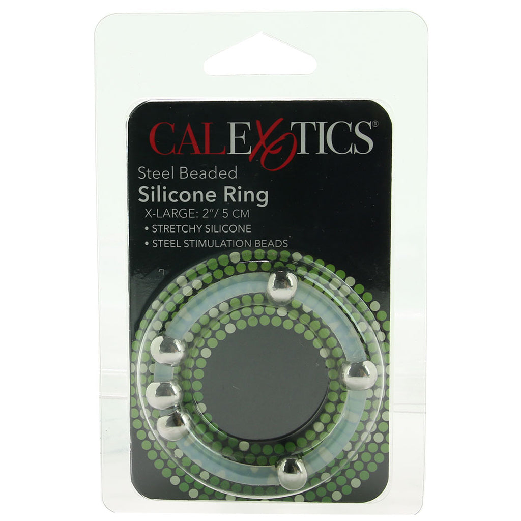XL Steel Beaded Silicone Rings Cock Rings - Tophatter Daily Deals