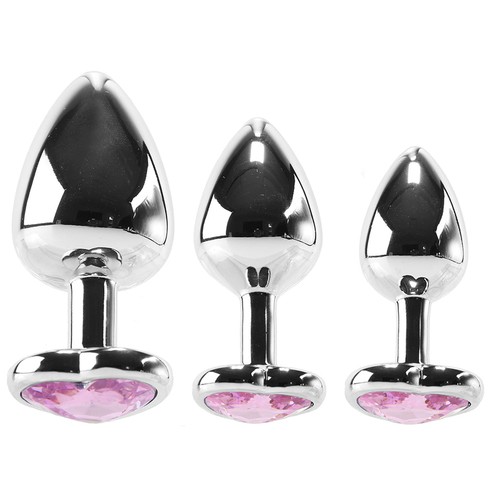 Booty Sparks Heart Gem Anal Plug Set - Tophatter's Adult Products Anal Sex Toys > Butt Plugs - Tophatter Daily Deals