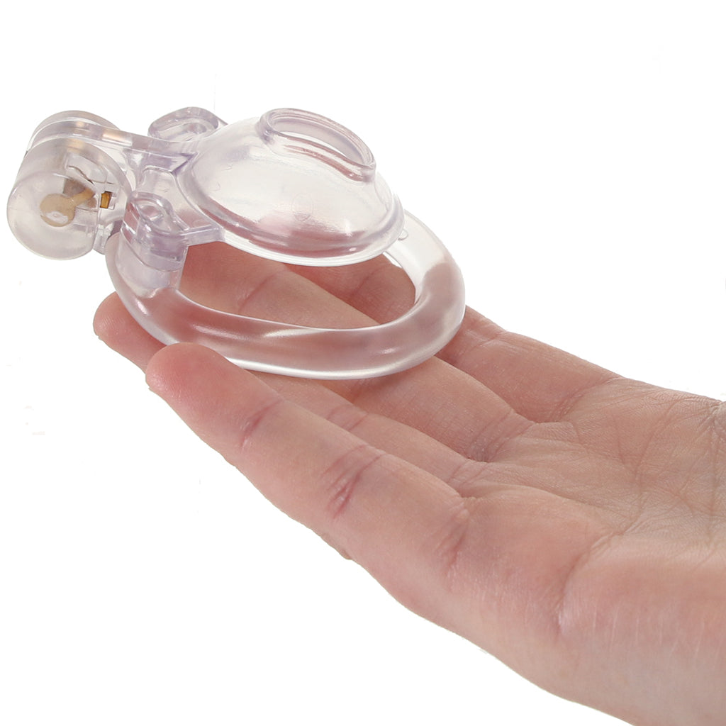 Blueline Acrylic See Thru Mini Cock Micro Chastity Cage Bondage and Fetish > Cock and Ball Devices - Tophatter Daily Deals