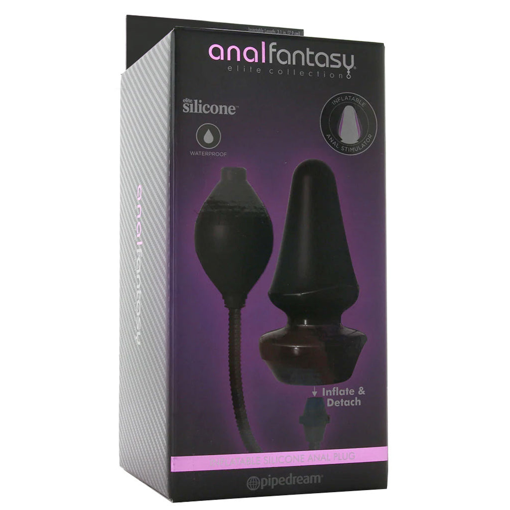 Anal Fantasy Inflatable Silicone Anal Plug in Black Anal Sex Toys > Butt Plugs - Tophatter Daily Deals