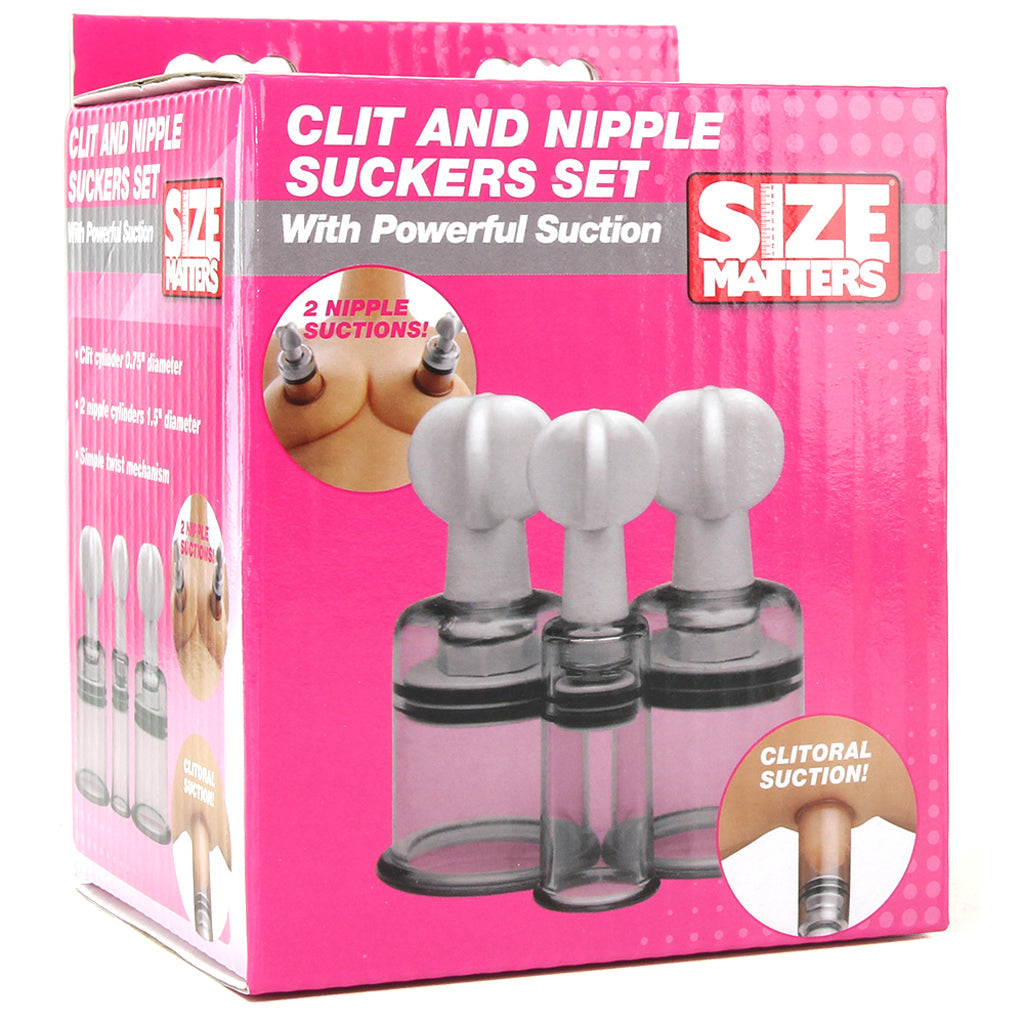 Clit & Nipple Suckers Set - Tophatter's Adult Products Bondage and Fetish > Nipple Stimulators & Clamps - Tophatter Daily Deals