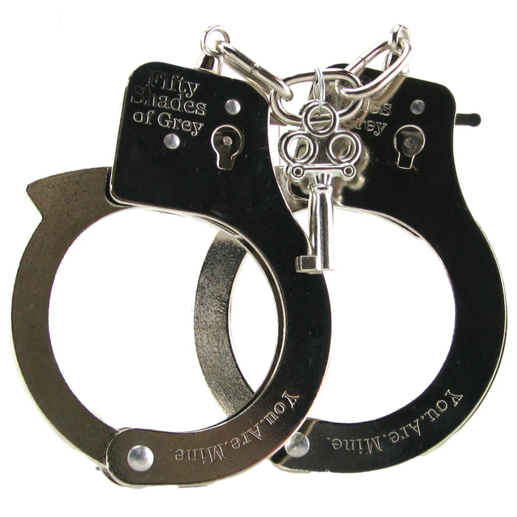 You Are Mine Metal Handcuffs - Tophatter's Adult Products Bondage and Fetish > Wrist and Ankle Cuffs - Tophatter Daily Deals