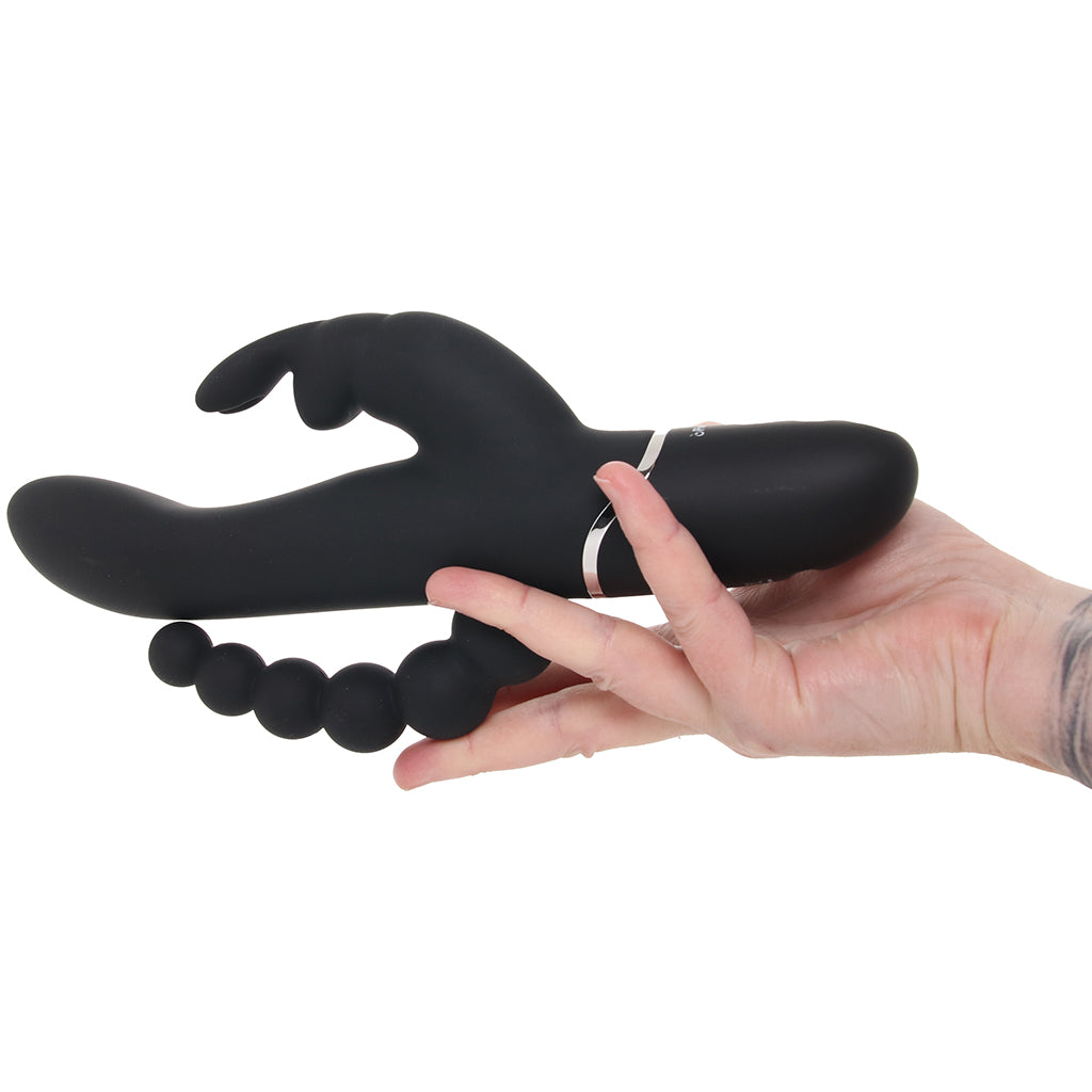 PinkCherry Triple Rabbit Vibe in Black - Tophatter's Adult Sex Toys Online Vibrators > Rabbit Vibrators - Tophatter Daily Deals