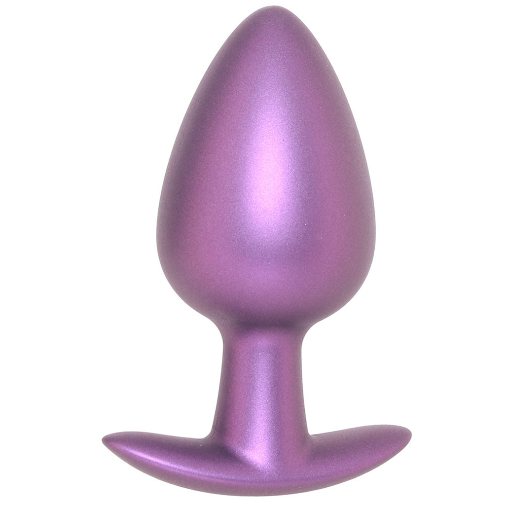 Ouch! Smooth Silicone 3.5 Inch Butt Plug in Metallic Purple Anal Sex Toys > Butt Plugs - Tophatter Daily Deals