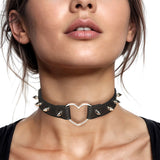 Master Series Spiked Heart Choker in Black Bondage and Fetish > Tools & Accessories - Tophatter Daily Deals