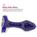 Oh My Gem Lustre Glass Butt Plug in Blue Anal Sex Toys > Butt Plugs - Tophatter Daily Deals