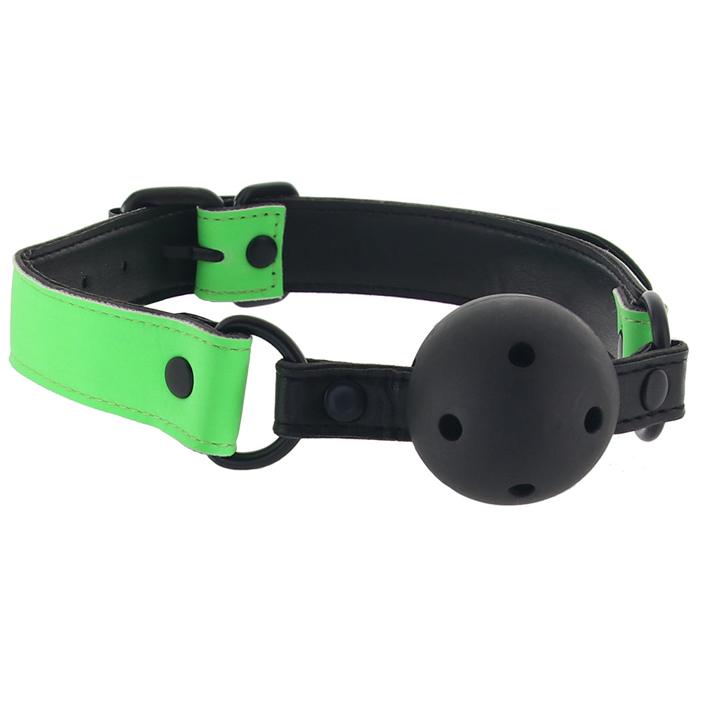 Ouch! Glow in the Dark Breathable Ball Gag Bondage and Fetish > Ball Gags & Mouth Restraints - Tophatter Daily Deals