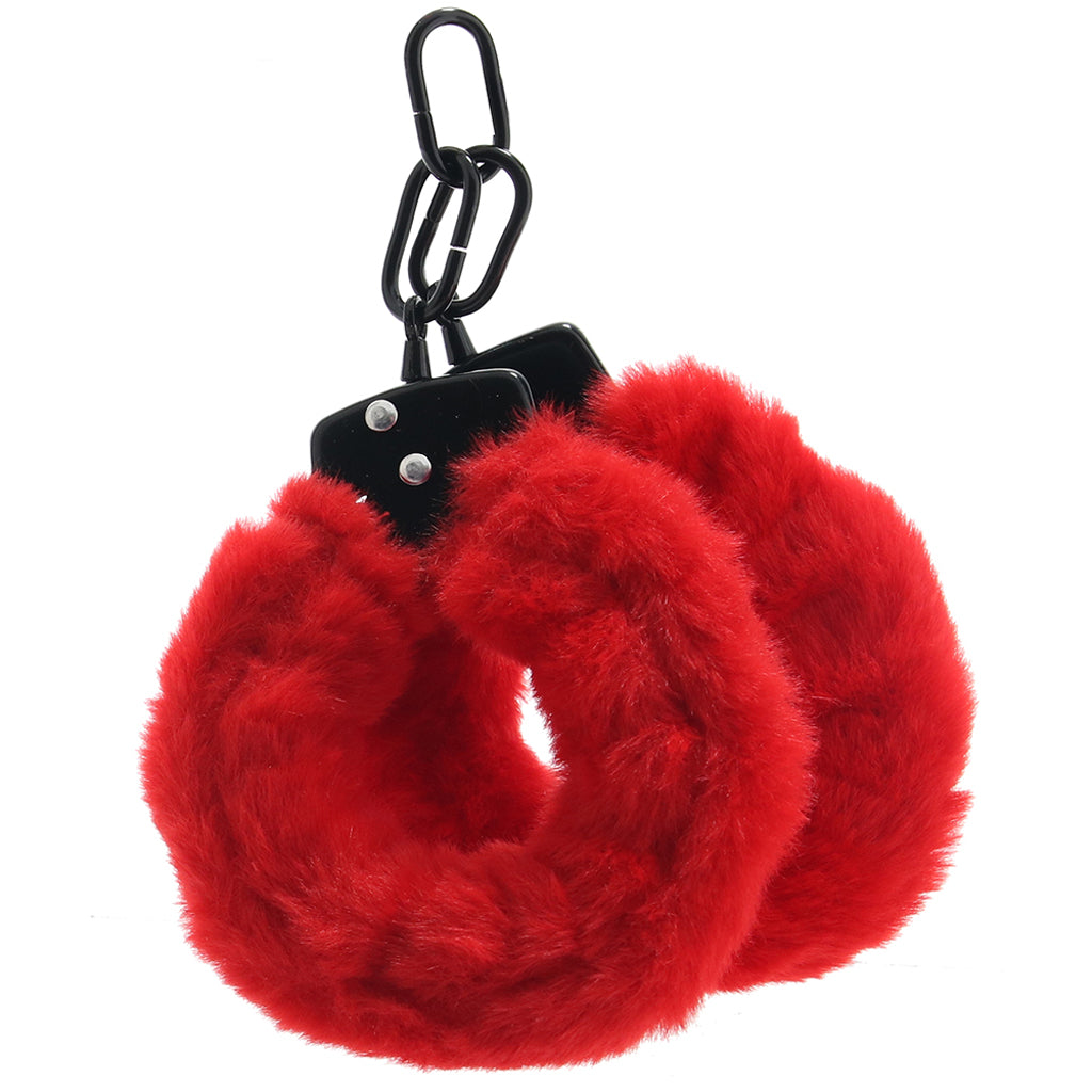 Master Series Cuffed in Fur Wrist Cuffs in Red - Tophatter's Adult Products Bondage and Fetish > Wrist and Ankle Cuffs - Tophatter Daily Deals