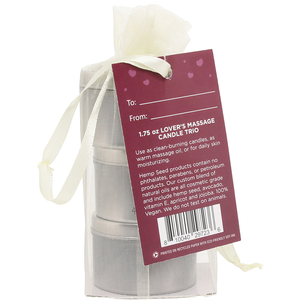 Lover's 3-in-1 Massage Candle Trio in 3 x 1.75oz/50g Lubes and Lotions > Erotic Massage Oils - Tophatter Daily Deals