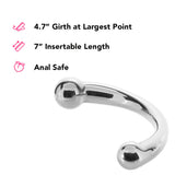 PinkCherry 8 Inch Stainless Steel Curved G-Spot Dildo - Tophatter's Adult Sex Toys Online Dildo Sex Toys > G-Spot Dildos - Tophatter Daily Deals