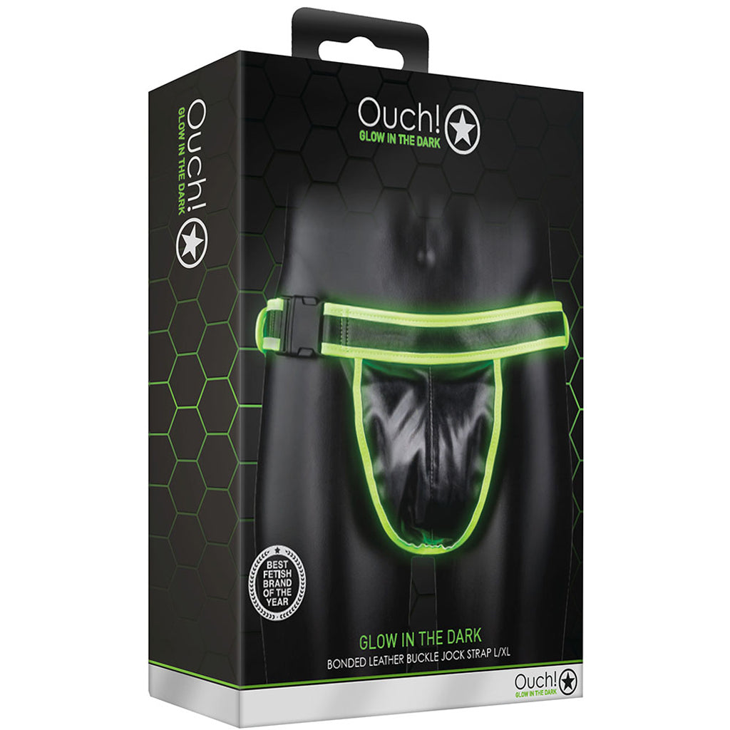 Ouch! Glow In The Dark Side Buckle Jock Strap /XL Bondage and Fetish > Men's Bondage Wear - Tophatter Daily Deals