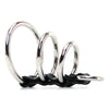 Blue Line 3 Ring Gates of Hell Cock & Ball Cage with D-Ring Cock Rings - Tophatter Daily Deals