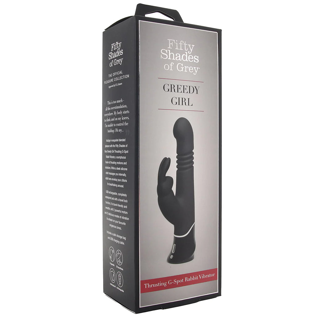 Greedy Girl Thrusting G-Spot Rabbit Vibrator Vibrators > Rabbit Vibrators - Tophatter Daily Deals