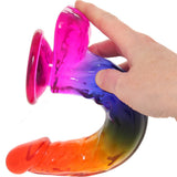 Crystal Jellies 9.5 Inch Cock & Balls Dildo in Rainbow Dildo Sex Toys > Realistic Dildos - Tophatter Daily Deals