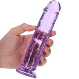 RealRock Crystal Clear Jelly 7 Inch Dildo in Purple Dildo Sex Toys > Realistic Dildos - Tophatter Daily Deals