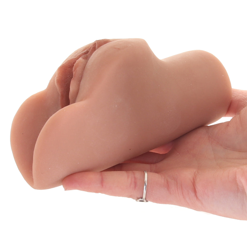 PDX Plus Perfect Pussy Double Stroker in Tan - Tophatter's Adult Products Male Masturbators > Pocket Strokers - Tophatter Daily Deals