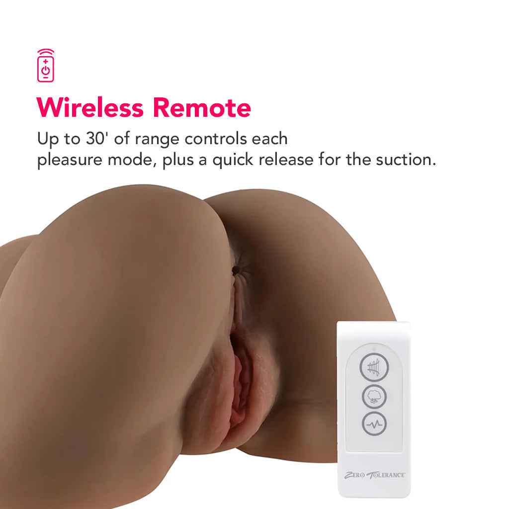 Rear Beauty Sucking & Vibrating Masturbator in Dark - Tophatter's Adult Products Male Masturbators > Realistic Butts - Tophatter Daily Deals