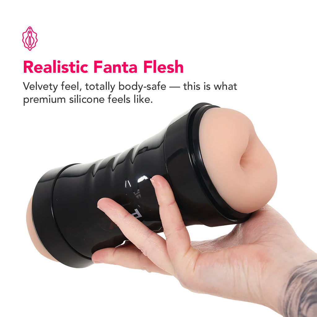 PDX Wet Pussies Super Flip-A-Pussy Over Stroker in Light - Tophatter's Adult Sex Toys Online Male Masturbators > Pocket Strokers - Tophatter Daily Deals