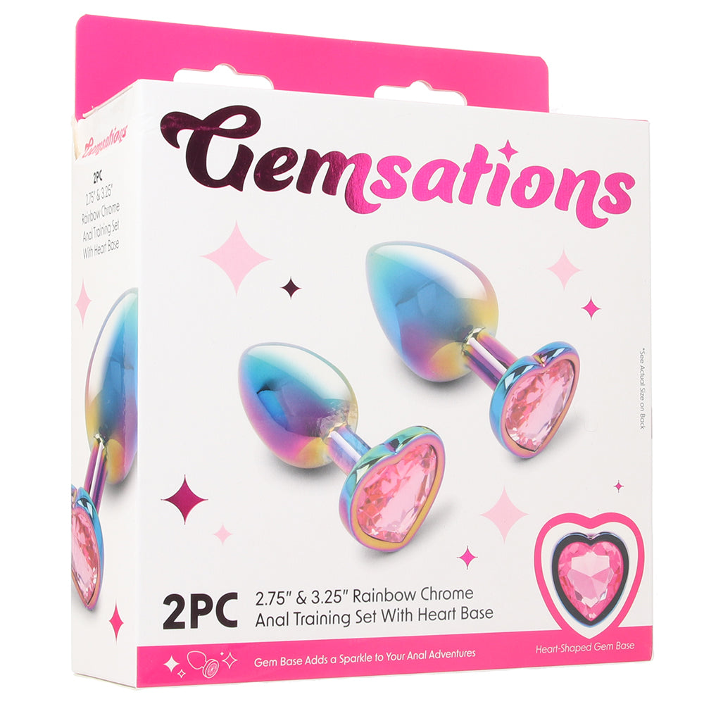Gemsations Heart Gem Aluminum Anal Training Set Anal Sex Toys > Butt Plugs - Tophatter Daily Deals