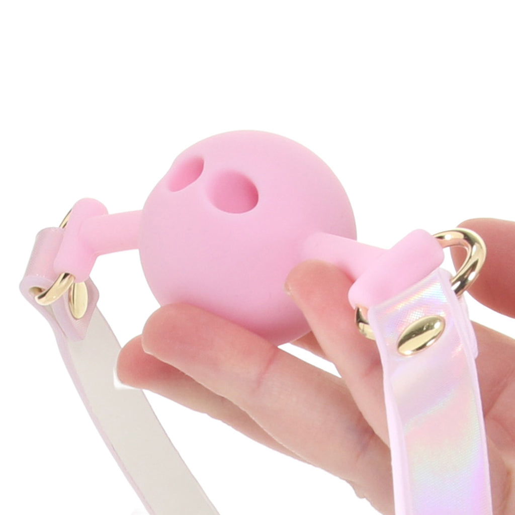Ouch! Paris Collection Silicone Ball Gag in Pink Bondage and Fetish > Ball Gags & Mouth Restraints - Tophatter Daily Deals