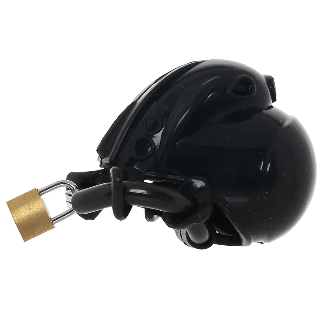 Blueline Full Restraint Silicone Chastity Device in Black Bondage and Fetish > Cock and Ball Devices - Tophatter Daily Deals